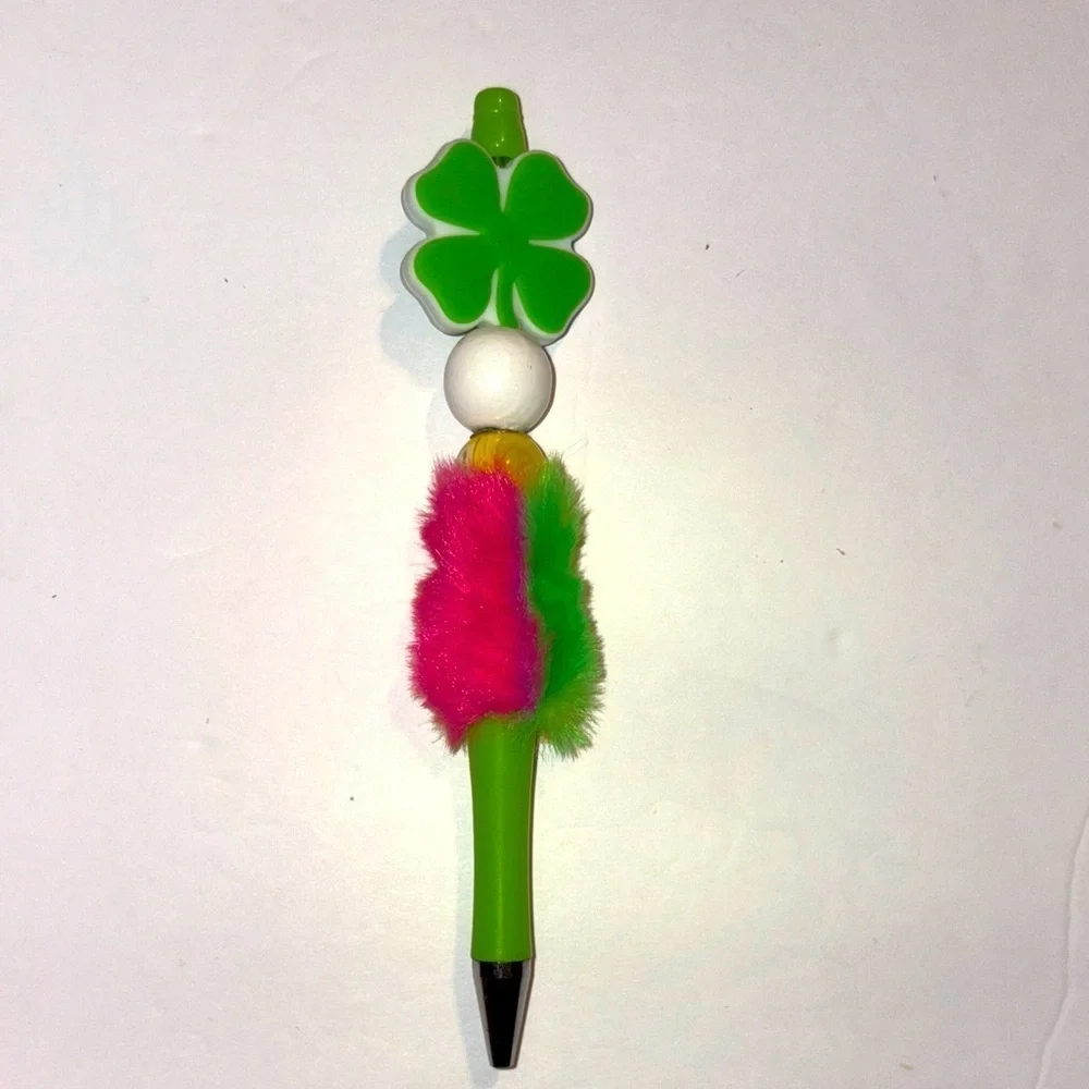 💋🆕💋Lafufu Clover and Bear Rainbow Plush Top DIY Pen Set Of 3